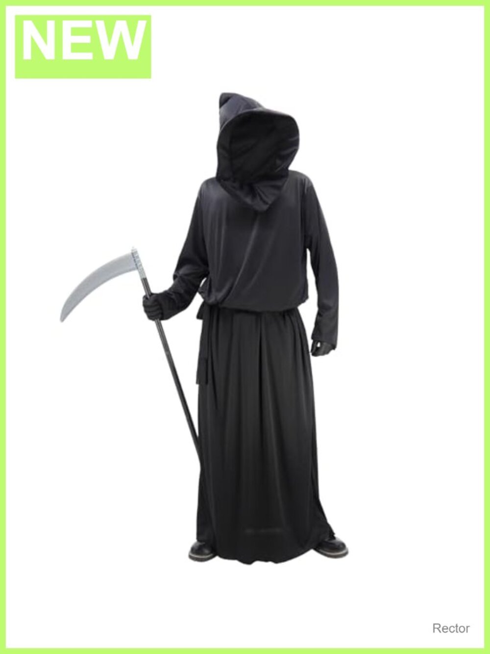 Grim Reaper Costume Set Hooded Robe Gloves Scythe Men Cosplay